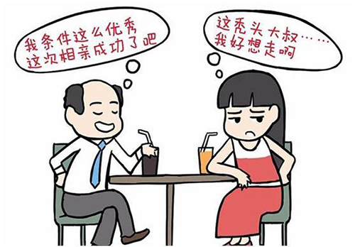 头顶头发稀少,
